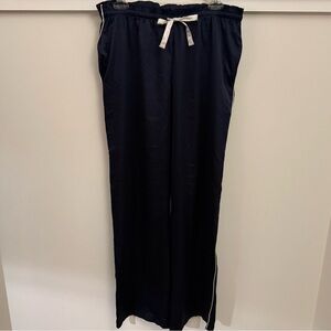 Victoria's Secret Navy Pajama Pants with White Tie Size Medium Long